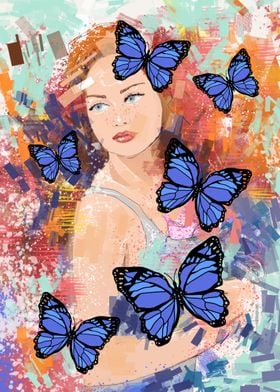 Blue butterflies