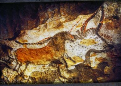 Paleolithic cave painting
