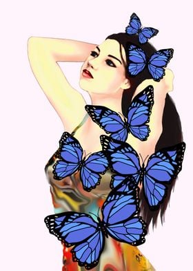 Blue butterflies