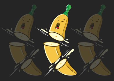 Banana fruit sliced