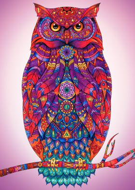 Owl WPAP Art Design