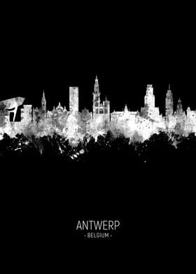 Antwerp Belgium Skyline