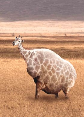 Cute Funny Fat Giraffe