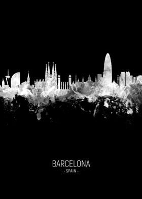 Barcelona Spain Skyline