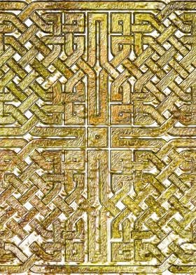 Gold Celtic Knot Pattern