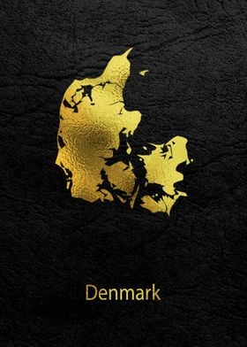 Golden Map Art Denmark