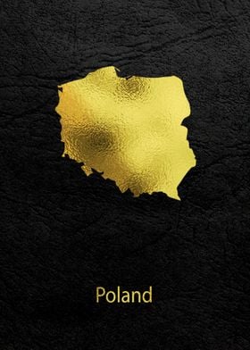 Golden Map Art Poland