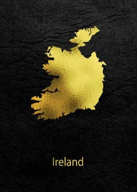 Golden Map Art Ireland