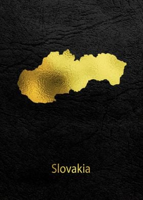 Golden Map Art Slovakia