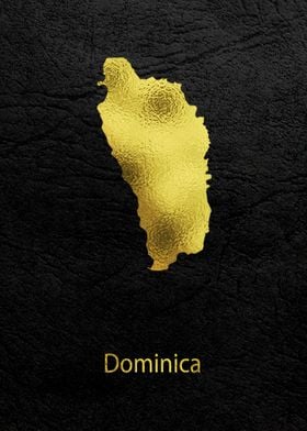 Golden Map Art Dominica