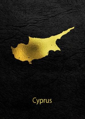 Golden Map Art Cyprus