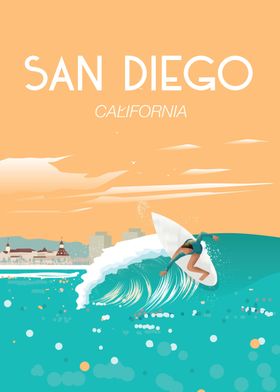 San Diego  trravel poster