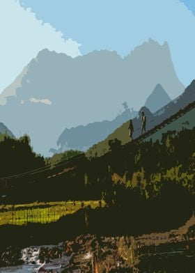 Mountain living panorama