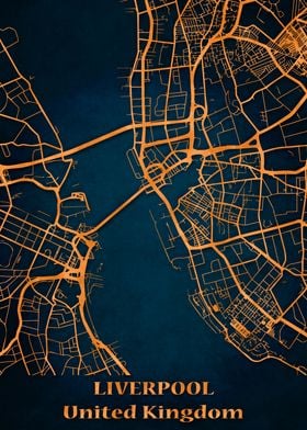 City map Liverpool