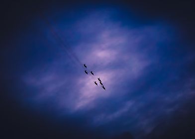 Planes in dark clouds