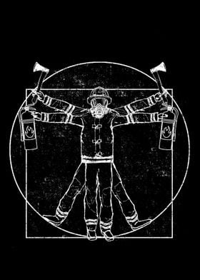 Vitruvian Firefighter