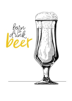 Sketch of a glass of beer