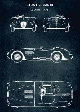 "C" Type Jaguar Poster