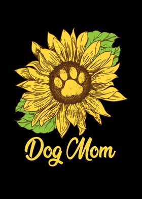 dog mom sunflower