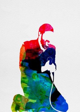 Marvin Gaye Watercolor