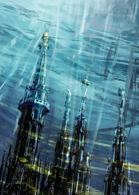 Cathedral spires paint3