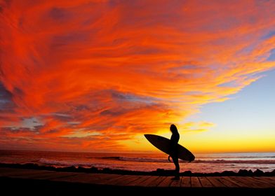 Color sky surfer