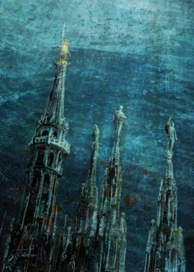 Cathedral spires sea