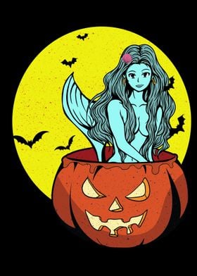 Mermaid at Halloween