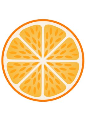 Orange slice with peel