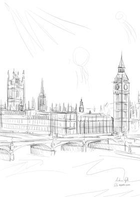 London portrait drawing
