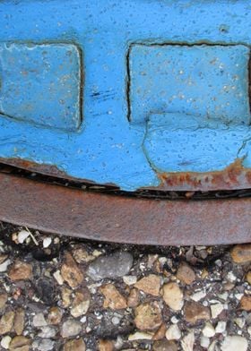 Blue Paint and Metal