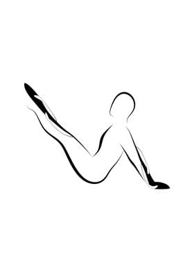 Abstract Pilates pose