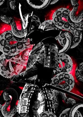 Samurai RED snakes ronin