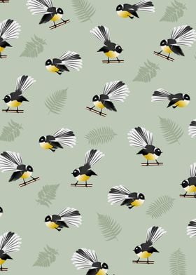 Fantail Bird Pattern 