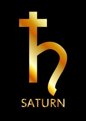 Saturn zodiac symbol