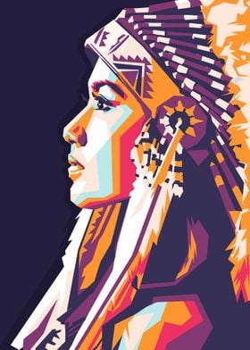 Apache girl in wpap style