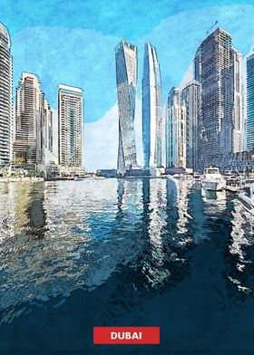 Dubai City Skyline