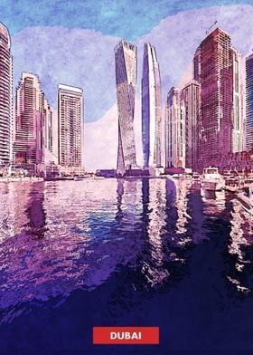 Dubai City Skyline