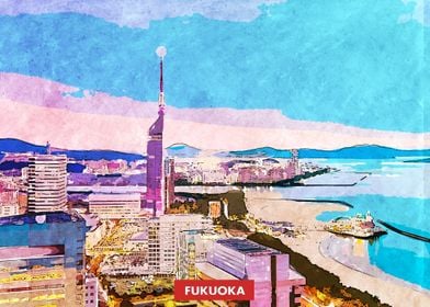 Fukuoka City Skyline