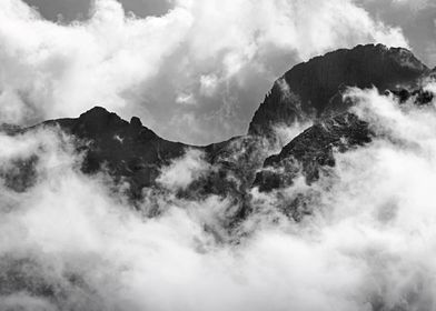 Mt Olympus Landscape BW