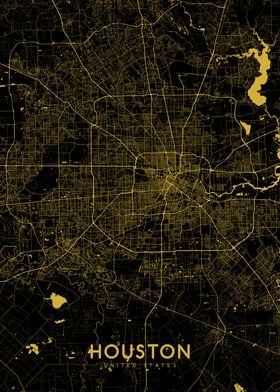 Houston map gold