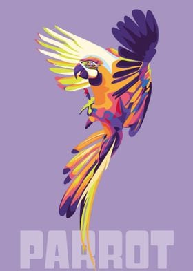 parrot on wpap style