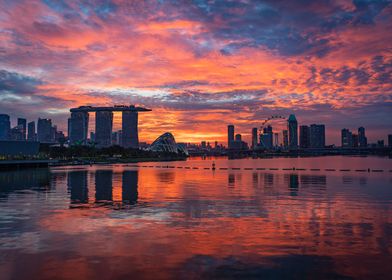 Sunset in Singapore