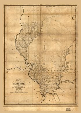 Map of Illinois 1818