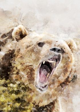 Grizzly Bear Painting Art
