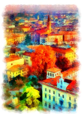 Verona Italy Watercolor