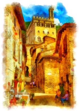 Umbria Italy Watercolor