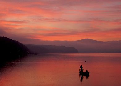 Lake Yamanaka at Dawn