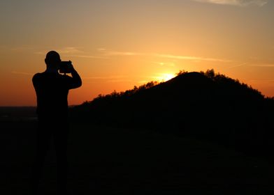 sunset picture taking