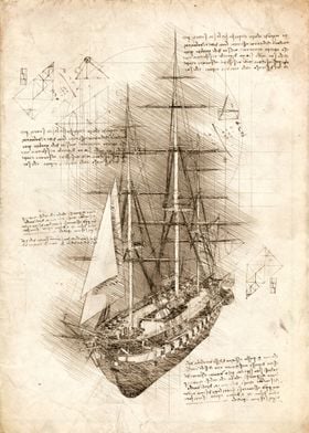 Old Sailing Ship Barque